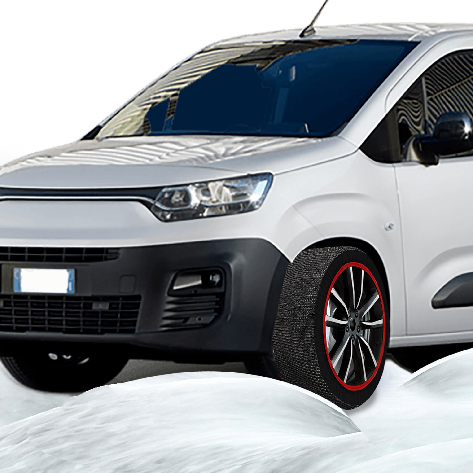 Calze Da Neve per Auto Elettriche SUV 4X4 Camper Caravan Veicoli  Commerciali Omologate EN 16662-1 Misura XL