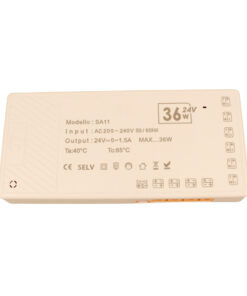 Trasformatore Alimentatore Led Driver Mobile 24V 36W, Con 10 Uscite Senza Polarità, Per Luce Led Da Guardaroba Armadio, 130X60X16mm, Cavo Alimentazione Con Spina EU Incluso