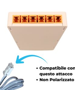 Trasformatore Alimentatore Led Driver Mobile 24V 36W, Con 10 Uscite Senza Polarità, Per Luce Led Da Guardaroba Armadio, 130X60X16mm, Cavo Alimentazione Con Spina EU Incluso