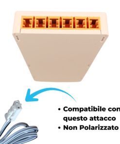 Trasformatore Alimentatore Led Driver Mobile 24V 60W, Con 12 Uscite Senza Polarità, Per Luce Led Da Guardaroba Armadio, 167X60X16mm, Cavo Alimentazione Con Spina EU Incluso