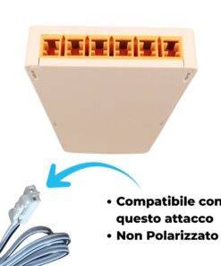 Trasformatore Alimentatore Led Driver Mobile 24V 100W, Con 12 Uscite Senza Polarità, Per Luce Led Da Guardaroba Armadio, 213X60X16mm, Cavo Alimentazione Con Spina EU Incluso