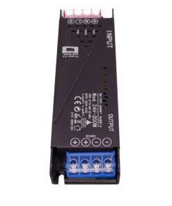 Alimentatore Trasformatore 24V Push Dimmer, Dimmerabile Con Pulsante NO (10-100%), Memoria Dopo Blackout, Spegnimento Soft, 2 Uscite, Input 220V IP20, Disponibili 100W 200W 300W 400W (200W)