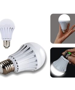 2 Lampade Led E27 A60 Emergenza 7W Ricaricabili Intelligenti Anti Blackout con Gancio