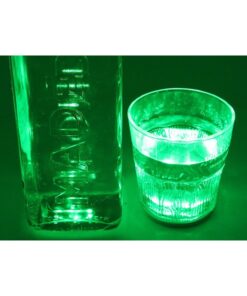 2 PZ Luci LED Sottobottiglia Sottobicchiere Verde Decorazione Festa Matrimonio