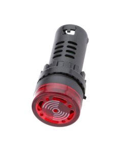 Alternative view of 10 Pezzi Indicatore Led Rosso 12V AC/DC Buzzer Allarme Acustico Da Incasso Foro 22mm