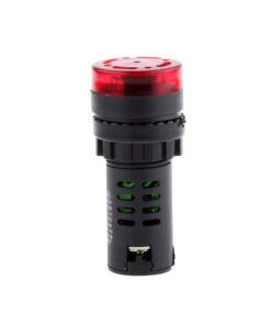 10 Pezzi Indicatore Led Rosso 12V AC/DC Buzzer Allarme Acustico Da Incasso Foro 22mm
