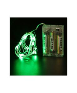 Stringa Led Verde Filo Rame Copper Wire String 10 Metri 100 Led IP67 Cielo Stellato Per Decorazione Festa Nozze Addobbi Natalizi Alimentata a Pile