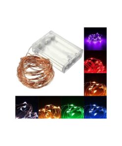 Stringa Led RGB Fisso Filo Rame Copper Wire String 10 Metri 100 Led IP67 Cielo Stellato Per Decorazione Festa Nozze Addobbi Natalizi Alimentata a Pile