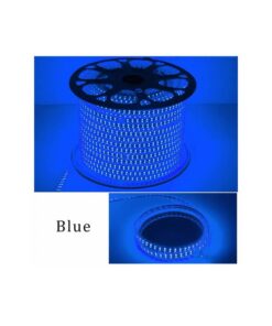 Bobina Striscia Led 220V Colore Blu Blue Impermeabile IP67 Interno Esterno 1 Metro