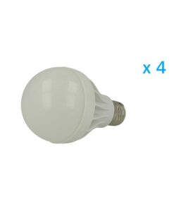 4 PZ Lampade Led E27 Bianco Caldo Diametro 63mm Altezza 100mm
