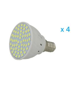 4 PZ Lampade Led E14 Spot 3,5W=35W Bianco Caldo Diametro 50mm Con 60 smd 2835