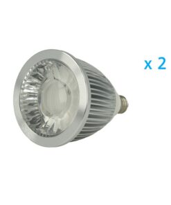 2 PZ Lampade Faretto Led E10 5W 220V Cob Bianco Caldo Diametro 50mm Altezza 69mm