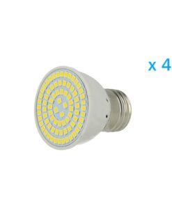 4 PZ Lampade Led E27 Spot 4W=40W Bianco Freddo Diametro 50mm Con 80 smd 2835