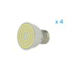 4 PZ Lampade Led E27 Spot 4W=40W Bianco Caldo Diametro 50mm Con 80 smd 2835