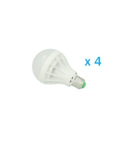 4 PZ Lampade LED E27 Globo Opaca Sfera G80 12W Diametro 80mm Bianco Freddo