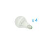 4 PZ Lampade LED E27 Globo Opaca Sfera G85 15W Diametro 85mm Bianco Caldo