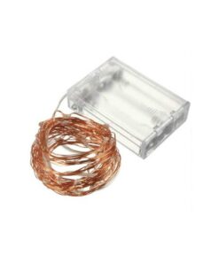 Stringa Led Bianco Freddo Filo Rame Copper Wire String 10 Metri 100 Led IP67 Cielo Stellato Per Decorazione Festa Nozze Addobbi Natalizi Alimentata a Pile