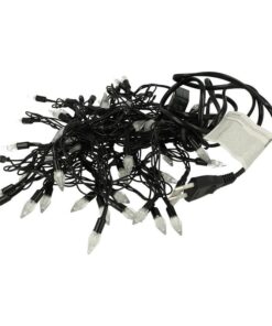 Mini Lucciole 60 Led Multicolori RGB Forma Punta di Frecca Goccia Pioggia Per Natale Festa Decorativa Filo Nero 8,8 metri Uso Interno CS31064