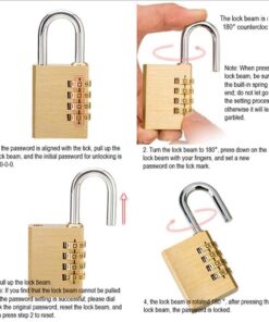 2 Pezzi Lucchetti a Combinazione 3 Cifre Altezza Anello 20mm per Valigia Zaino Armadietto