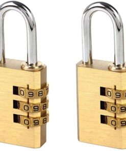 2 Pezzi Lucchetti a Combinazione 3 Cifre Altezza Anello 20mm per Valigia Zaino Armadietto
