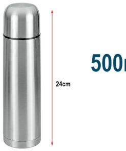 Bottiglia termica in acciaio inox 500 ml, borraccia per bevande calde e fredde