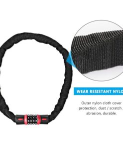 Catena Con Lucchetto A Combinazione 4 Cifre 100cm Per Moto Scooter Bicicletta Monopattino