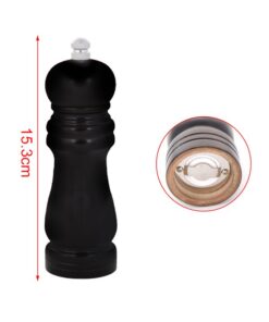 Macinapepe In Legno Macina Pepe e Sale Colore Nero 15,3cm