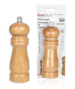 Macinapepe In Legno Macina Pepe e Sale Colore Beige 15,3cm