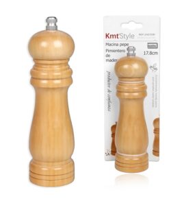 Macinapepe In Legno Macina Pepe e Sale Colore Beige 17,8cm