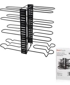 Porta Coperchi Padelle e Pentole Padelle Organizzatore Pentole per Cucina per la Dispensa e Piatti P20xH54.5xL42cm Nero