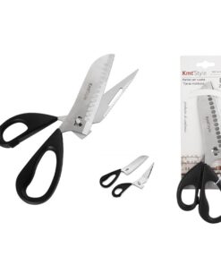 Alternative view of Forbici Cucina Smontabili Multifunzionali In Acciaio Inox Smontato come Due Coltelli Indipendenti 23cm