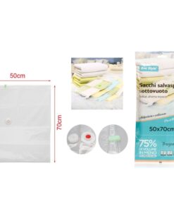 6 Pezzi Sacchetti Buste Sottovuoto Vestiti Trasparente 50X70cm