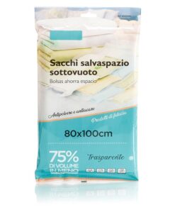 6 Pezzi Sacchetti Buste Sottovuoto Vestiti Trasparente 80X100cm