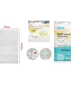 6 Pezzi Sacchetti Buste Sottovuoto Vestiti Trasparente 70X110cm