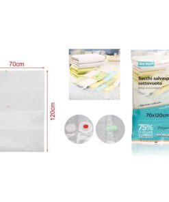 6 Pezzi Sacchetti Buste Sottovuoto Vestiti Trasparente 70X120cm
