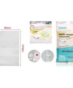 6 Pezzi Sacchetti Buste Sottovuoto Vestiti Trasparente 80X130cm