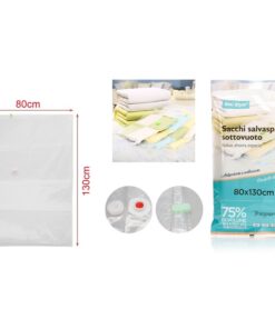 6 Pezzi Sacchetti Buste Sottovuoto Vestiti Trasparente 80X130cm