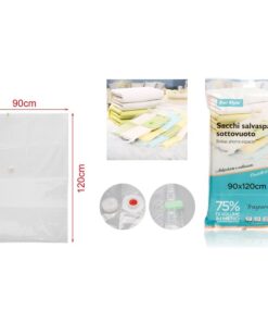 6 Pezzi Sacchetti Buste Sottovuoto Vestiti Trasparente 90X120cm