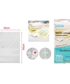 6 Pezzi Sacchetti Buste Sottovuoto Vestiti Trasparente 50X60cm