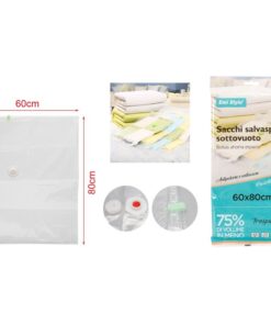 6 Pezzi Sacchetti Buste Sottovuoto Vestiti Trasparente 60X80cm