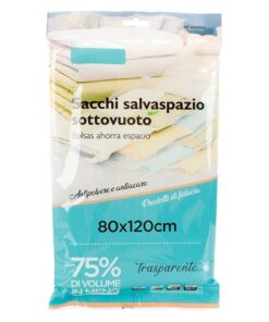 6 Pezzi Sacchetti Buste Sottovuoto Vestiti Trasparente 80X120cm