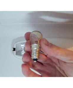 2 Lampadine Frigorifero Lampadina E14 15W 230V 80LM 2800K Vetro Trasparente
