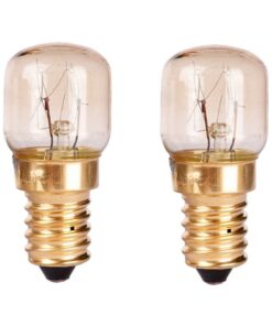2 Lampadine Alogena Forno Microonde E14 ST22 15W 230V 80lm 2800K Resiste fino a 300 Gradi