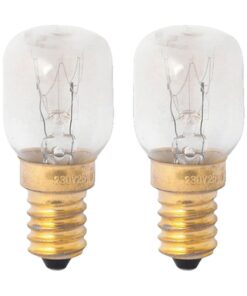 2 Lampadine alogena Forno Microonde E14 ST25 15W 230V 80lm 2800K Resiste fino a 300 Gradi