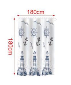 Alternative view of Tenda Doccia 180X180cm In PEVA Con Disegno Daro Sul Mare