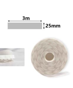Paraspifferi Guarnizione Adesiva per Porte 3 Metri x 25mm Isolante Termico e Antispiffero Colore Bianco