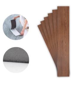 6 Piastrelle Adesive Pavimento in PVC Adesivo 914X152mm Effetto Legno Parquet