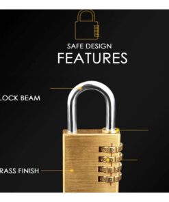 Alternative view of 2 Pezzi Lucchetti a Combinazione 4 Cifre Altezza Anello 20mm per Valigia Zaino Armadietto