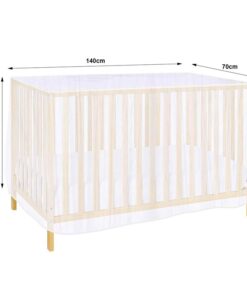 Zanzariera Universale Per Culla Lettino Neonato Misura 70X140X70cm Bianco