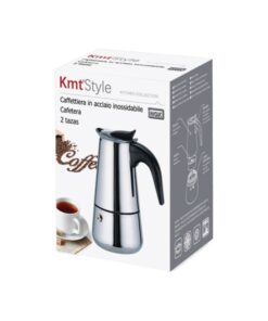 Caffettiera In acciaio Inossidabile 4 Tazze Alta 15,5cm